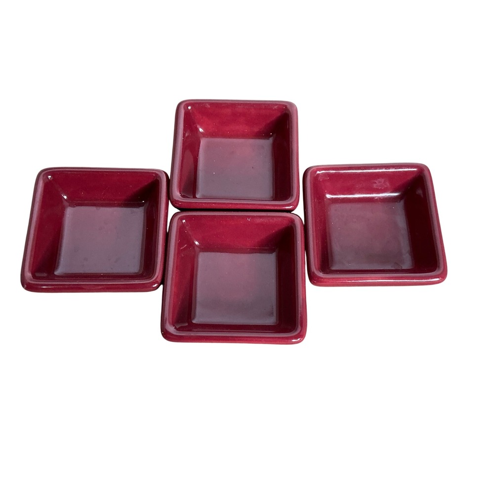 The Pampered Chef Simple Additions Ramekins Dishwasher Safe Set of 4 Deep Redβ